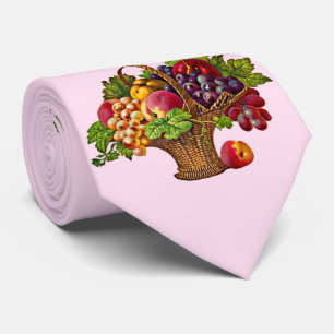 schöner Viktorianischer Obstkorbdruck Krawatte