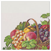 schöner Viktorianischer Obstkorbdruck Stoff (Nahaufnahme)