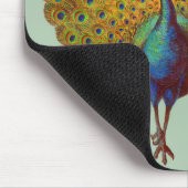 schöner Viktorianischer Pfauendruck Mousepad (Ecke)