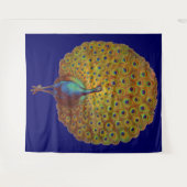 schöner Viktorianischer Pfauendruck Wandteppich (Vorderseite (Horizontal))