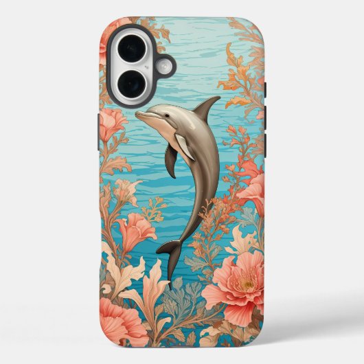 Schöner Vintage-Delfin  Case-Mate iPhone Hülle (Rückseite)