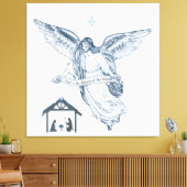 Schöner Vintage-Engel mit Botschaft Leinwanddruck (Insitu (Wohnzimmer))