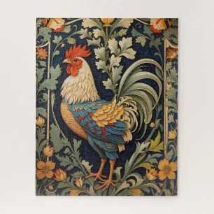 Schöner vintage Hahn, inspiriert von William Morri Puzzle