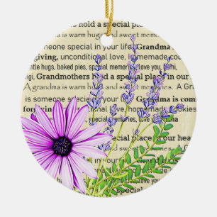 Schöner Vintage-Stil Oma Weihnachten Keramik Ornament