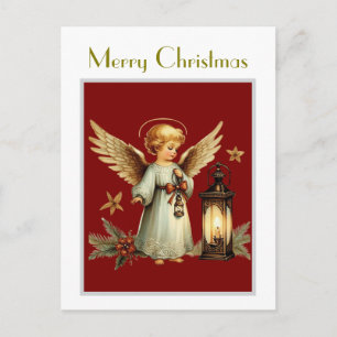 Schöner Vintage-Weihnachtsengel  Postkarte