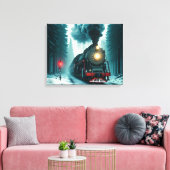 Schöner Vintage-Zug Leinwanddruck (Insitu (Wohnzimmer))