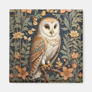 Schöner Vintager Barn Owl William Morris Inspirier Magnet