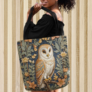 Schöner Vintager Barn Owl William Morris Inspirier Tasche