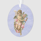 Schöner Vintager Cherub / Engel mit Blume Ornament (Vorderseite)