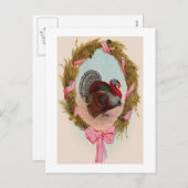 Schöner Vintager Erntedank Postkarte (Vorne/Hinten)