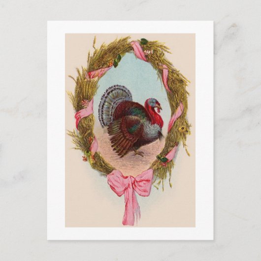 Schöner Vintager Erntedank Postkarte (Vorderseite)