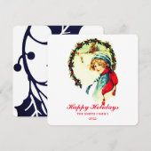 Schöner Vintager Junge Feiertagskarte (Vorne/Hinten)