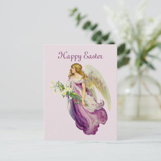 Schöner Vintager Ostergel Feiertagspostkarte (Stehend Vorderseite)