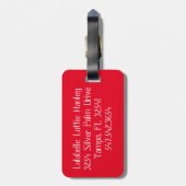 Schöner Vintager Valentine-Boston-Terrier-Welpe Gepäckanhänger (Rückseite vertikal)