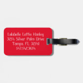 Schöner Vintager Valentine-Boston-Terrier-Welpe Gepäckanhänger (Rückseite horizontal)