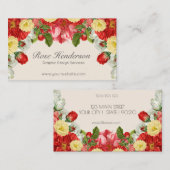 Schöner Vintager Viktorianischer Garten Visitenkarte (Vorne/Hinten)