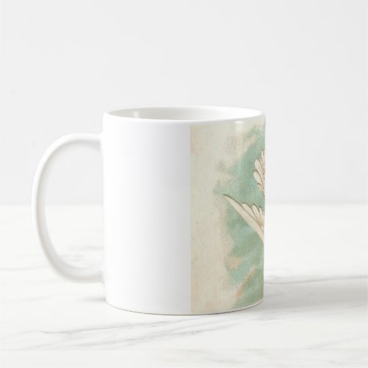 SCHÖNER Vintager Viktorianischer Taubenbrief Kaffeetasse (Links)