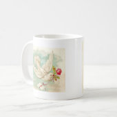 SCHÖNER Vintager Viktorianischer Taubenbrief Kaffeetasse (Vorderseite Links)