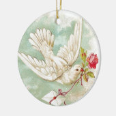 SCHÖNER Vintager Viktorianischer Taubenbrief Keramikornament (Links)