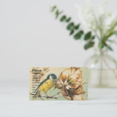 Schöner Vintager Vogel Visitenkarte (Stehend Vorderseite)