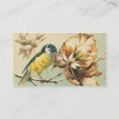 Schöner Vintager Vogel Visitenkarte (Rückseite)