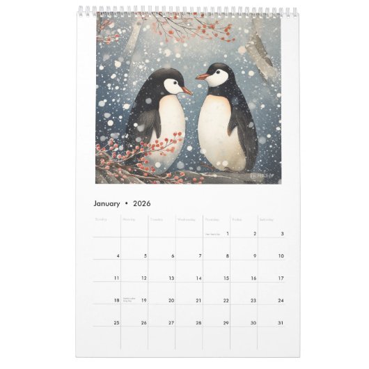 Schöner Vogel Art 2026 Kalender (Jan 2026)