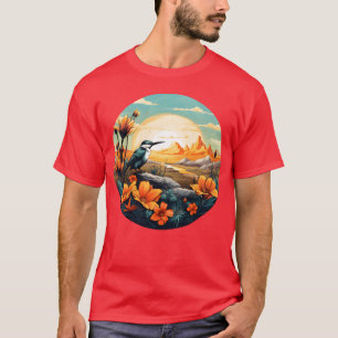 Schöner Vogel- und Orangenmorgendlicher Sonnenaufg T-Shirt