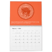 Schöner Volljähriger, farbenfroher Zodiakalender Kalender (Feb 2026)