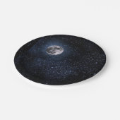 Schöner Vollmond und Sterne Pappteller (Schrägansicht)