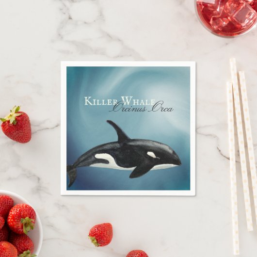 Schöner Wal, Orcinus Orca Serviette (Beispiel)