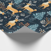 Schöner Wald Deer Geschenkpapier (Ecke)