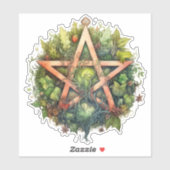 Schöner Wald Pagan Pentagram Auto Decal Aufkleber (Blatt)