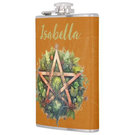 Schöner Wald Pagan Pentagram Flachmann (Links)