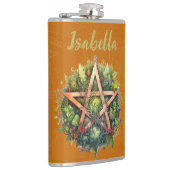 Schöner Wald Pagan Pentagram Flachmann (Rechts)