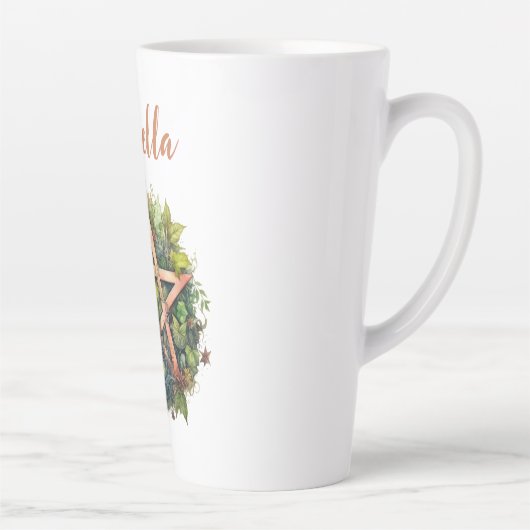 Schöner Wald Pagan Pentagram Milchtasse (Rechts)