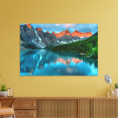 Schöner Waldberg mit blauem Himmel Leinwanddruck (Insitu (Wohnzimmer))