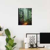 Schöner Waldweg Digitale Kunst Poster (Heimbüro)