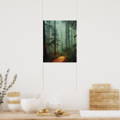 Schöner Waldweg Digitale Kunst Poster (Küche)