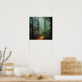 Schöner Waldweg Digitale Kunst Poster (Küche)