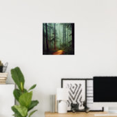 Schöner Waldweg Digitale Kunst Poster (Heimbüro)