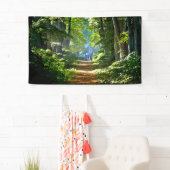 Schöner Waldweg im Sommer Banner (Insitu)