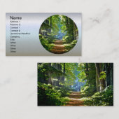 Schöner Waldweg im Sommer Visitenkarte (Vorne/Hinten)
