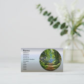 Schöner Waldweg im Sommer Visitenkarte (Stehend Vorderseite)