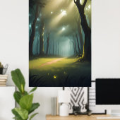 schöner Waldweg Poster (Heimbüro)