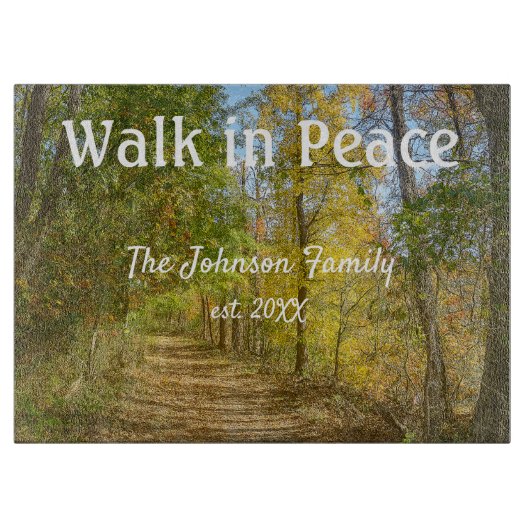 Schöner Waldweg Schneidebrett (Vorderseite)