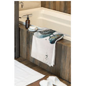 schöner Wallon auf einem Felsen in Aquarell Badhandtuch Set