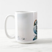 schöner Wallon auf einem Felsen in Aquarell Kaffeetasse (Links)