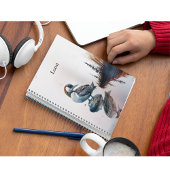 schöner Wallon auf einem Felsen in Aquarell Notizblock