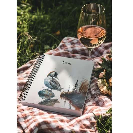 schöner Wallon auf einem Felsen in Aquarell Notizblock