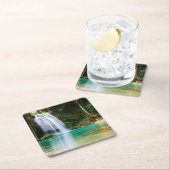 Schöner Wasserfall-Achterbahn-Set Rechteckiger Pappuntersetzer (Vor Ort)